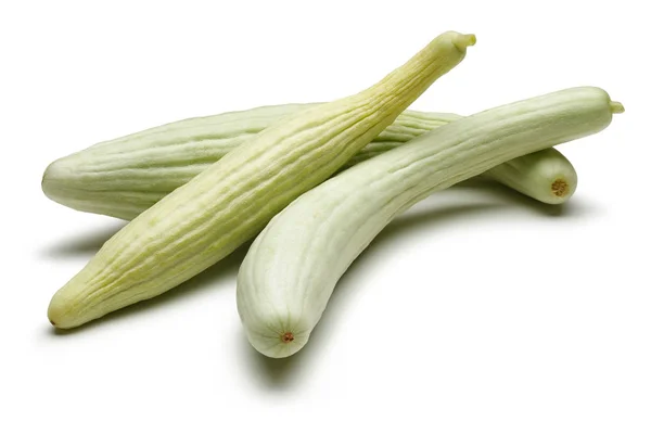 Fresh Armenian cucumbers isolated on white — Stock Photo, Image