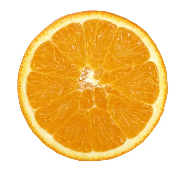 Vers half oranje fruit geïsoleerd op wit — Stockfoto