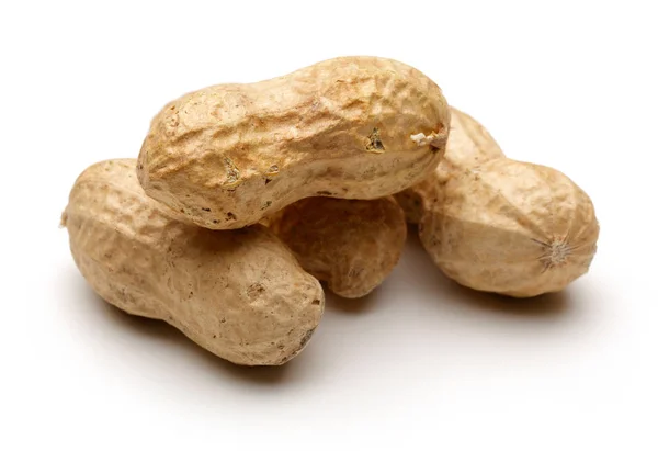 Peanuts isolated on white background — Stock Photo, Image