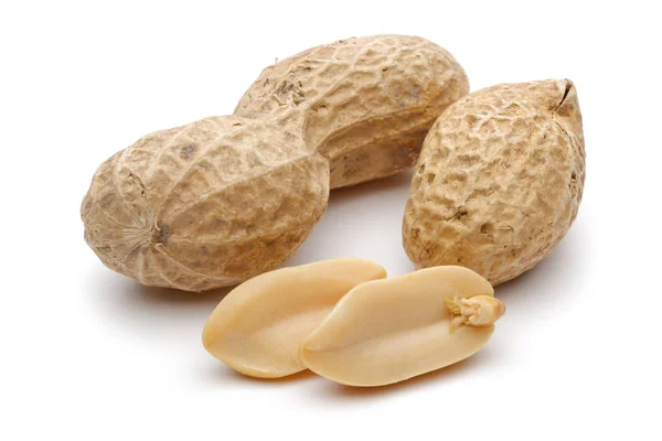 Peanuts isolated on white background — Stock Photo, Image