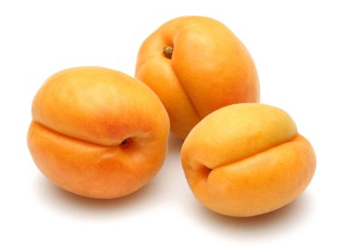 beyaz izole taze olgun kayısı