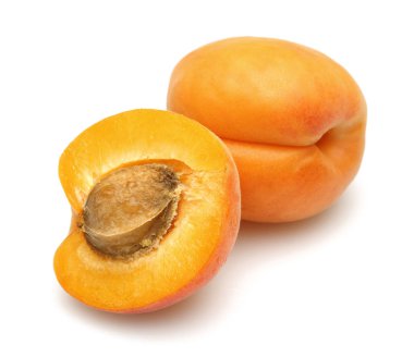 beyaz izole taze olgun kayısı