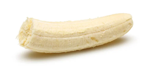 Skalade mogen banan isolerad på vit — Stockfoto