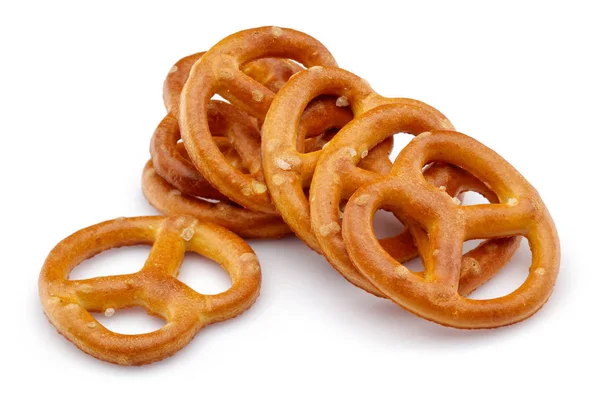 Pretzel sós keksz elszigetelt fehér — Stock Fotó