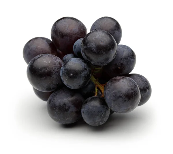 Fresh black grape isolated on white — Stock Photo, Image