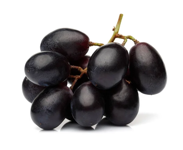 Fresh black grape isolated on white — Stock Photo, Image