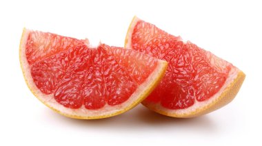 beyaz izole Dilimlenmiş Greyfurt