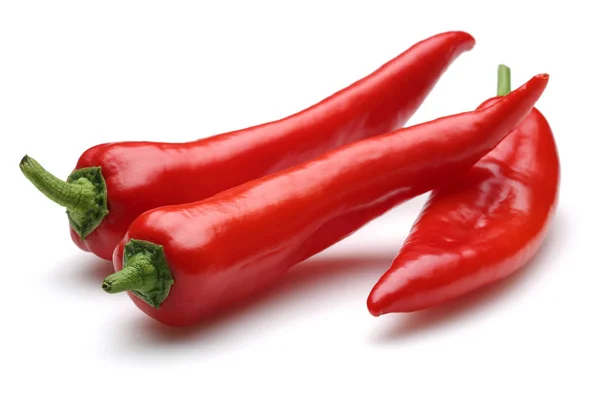 Färsk röd paprika isolerad på vit — Stockfoto