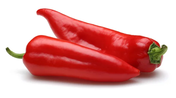 Färsk röd paprika isolerad på vit — Stockfoto