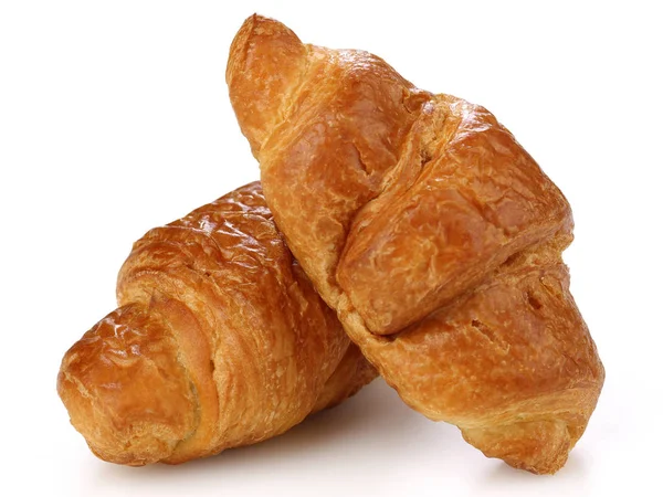 Dos croissants aislados en blanco —  Fotos de Stock