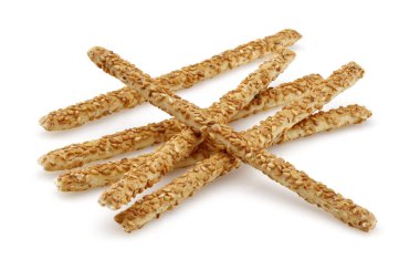 Susam sopa kraker beyaz izole