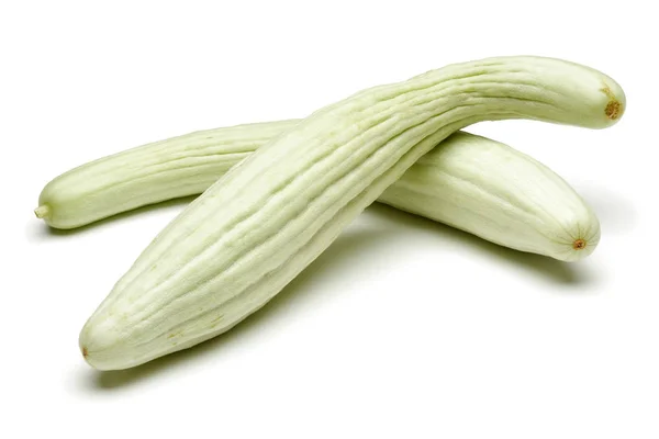 Fresh Armenian cucumbers isolated on white — Stock Photo, Image