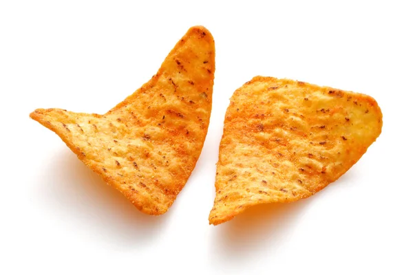 Taco Chips beyaz izole — Stok fotoğraf