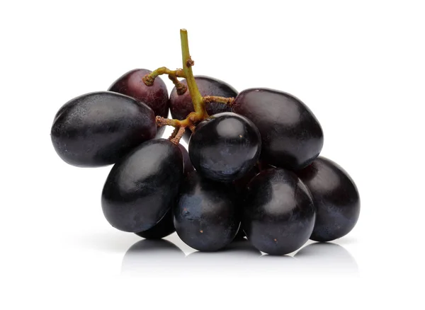 Fresh black grape isolated on white — Stock Photo, Image