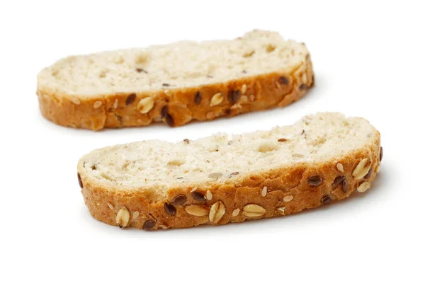 Scheibe Brot Isoliert Auf Weißem Hintergrund — Stockfoto