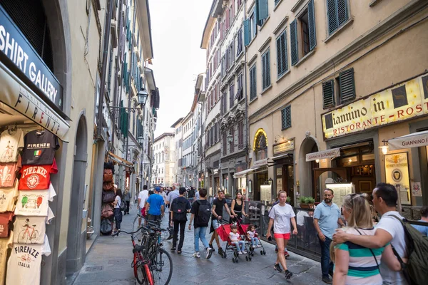 Italy Florence September People Enjoying Streets Florence Italy September 2018 — Stock Photo, Image