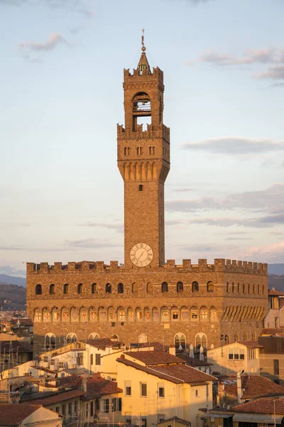 Wysoki Punkt Widokowy Nad Ratusz Florencja Obraz Stockowy