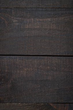 Rustik ahşap masa flatlay - boş meşe yüzey. Kopya metin için boş alan ile üstten görünüm