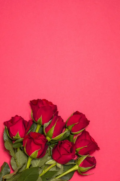 День Святого Валентина Фон Романтический Бесшовный Красный Фон Красный Букет — стоковое фото