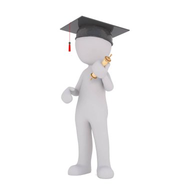 diploma ile mezun adam
