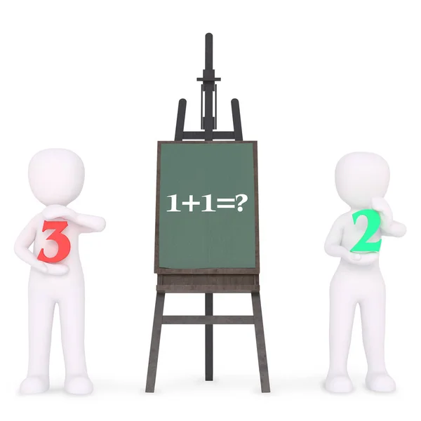 learning mathematics on a blackboard with 2 options