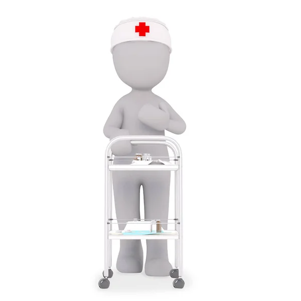 Enfermera Con Termómetro Clínico —  Fotos de Stock