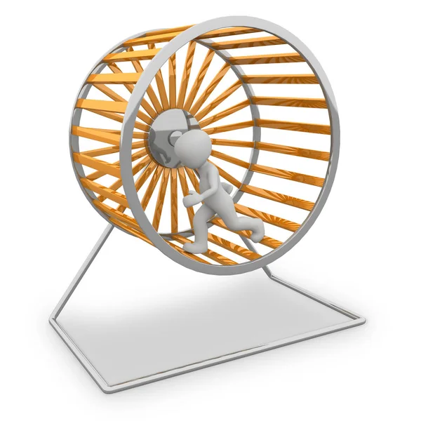 Running Hamster Wheel Life — Stock Photo, Image