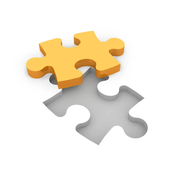 Assemble Missing Piece Puzzle — Stock Photo, Image