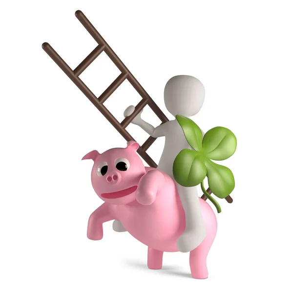 Pig Symbol Good Luck — Stock Photo, Image