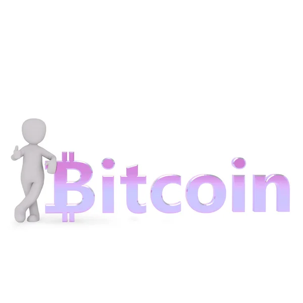 Bitcoin Briefe Präsentieren — Stockfoto