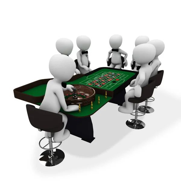 Sit Casino Roulette Table Play Money — Stock Photo, Image