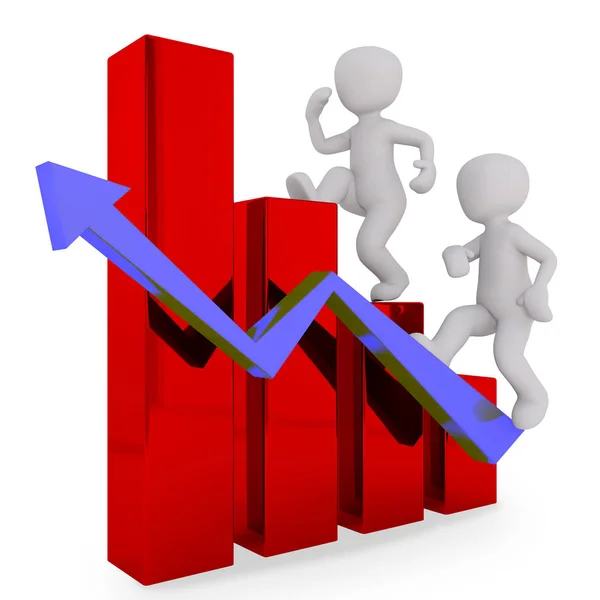 Gráfico Está Creciendo Constantemente —  Fotos de Stock