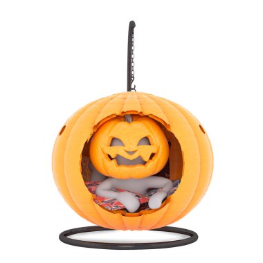 büyük bir kabak hızıyla oturan