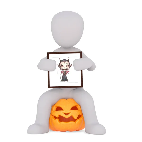 Presentar Imagen Miedo Con Marco Para Halloween — Foto de Stock