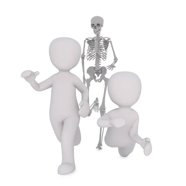 Skeleton Haunts People — Stock Photo, Image