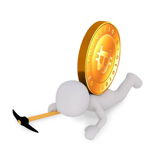 Man Stumbled Bitcoin — Stockfoto