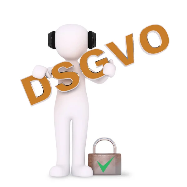 Segurar Escudo Dsgvo — Fotografia de Stock