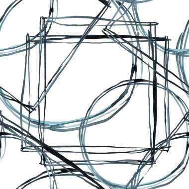 Beyaz backgrou suluboya geometrik soyut dikişsiz desen