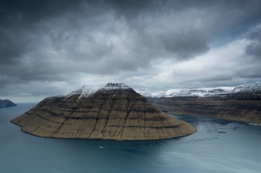 Kunoy manzara, Klaksvk görünümü, Faroe Adaları