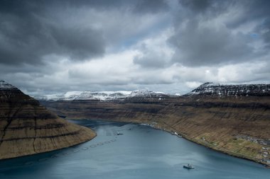 Kunoy manzara, Klaksvk görünümü, Faroe Adaları