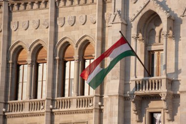 Budapeşte / Macaristan - 23 Ekim 2019 - 1956 devrimini parlamento önünde askeri askerlerle kutladı