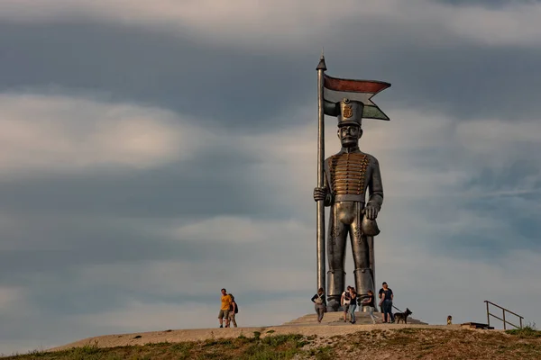 Estatua Soldado Juguete Más Grande Del Mundo Hussar Miska Huszar — Foto de Stock