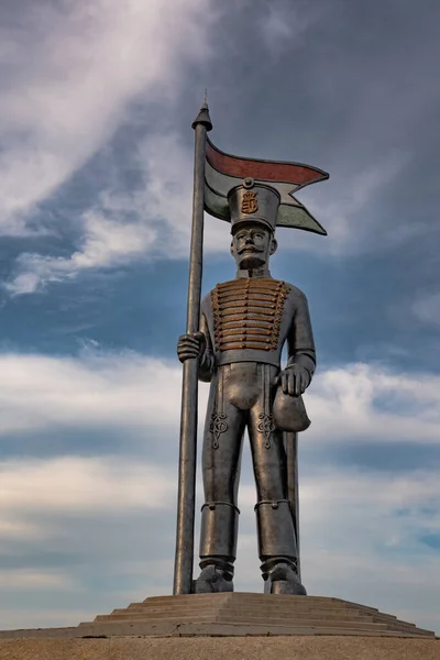 Estatua Soldado Juguete Más Grande Del Mundo Hussar Miska Huszar — Foto de Stock