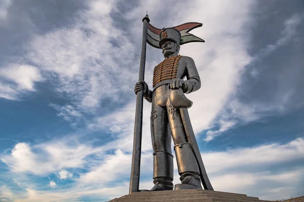 Estatua Soldado Juguete Más Grande Del Mundo Hussar Miska Huszar — Foto de Stock