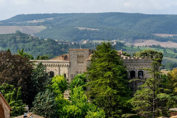 Montepulciano Siena Toskania Italia Twierdzy Tower Średniowiecznej Wiosce Dom Dach — Zdjęcie stockowe