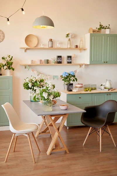 bright kitchen in loft style