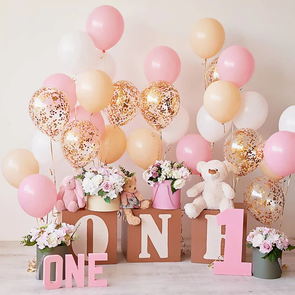 Compleanno Anno Torta Smash Decor — Foto Stock