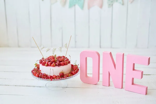 Födelsedag Cake Smash Decor — Stockfoto