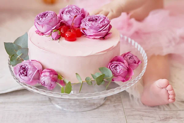 Födelsedag Cake Smash Decor — Stockfoto