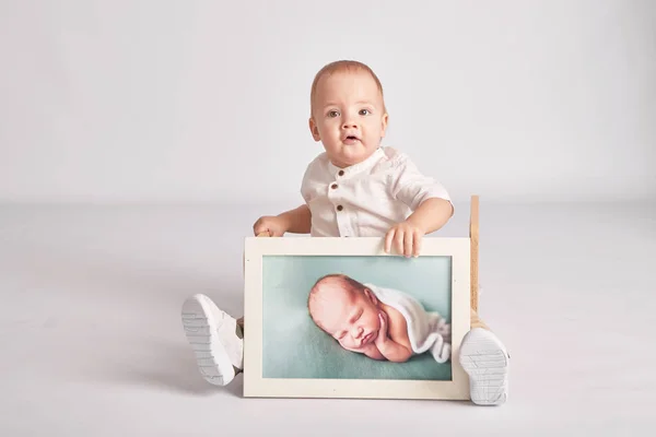 Cake Smash Year Baby Boy — Stock Photo, Image